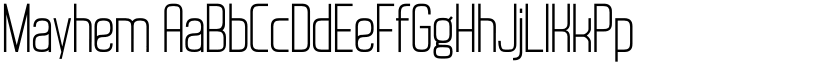 Mayhem font