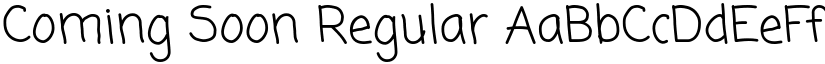Coming Soon Regular font