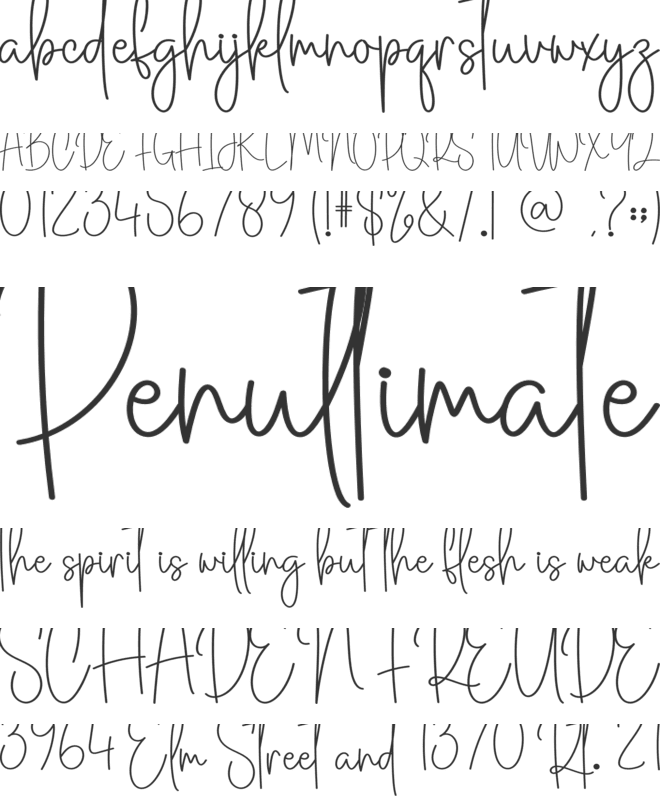 Santa Coming font preview