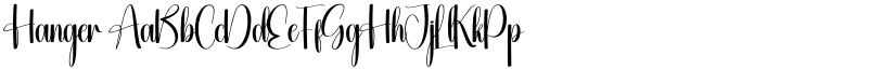 Hanger font
