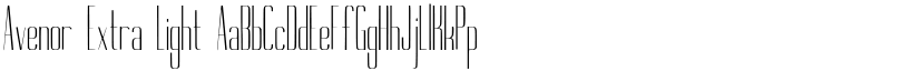 Avenor Extra Light font