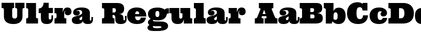 Ultra Regular font