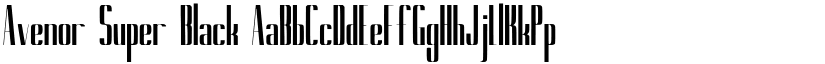 Avenor Super Black font