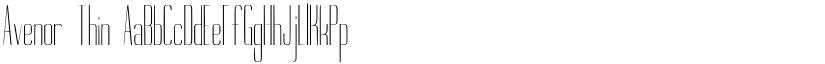 Avenor Thin font