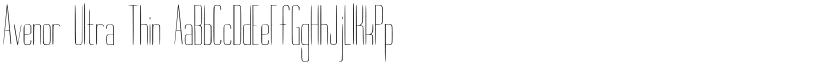 Avenor Ultra Thin font