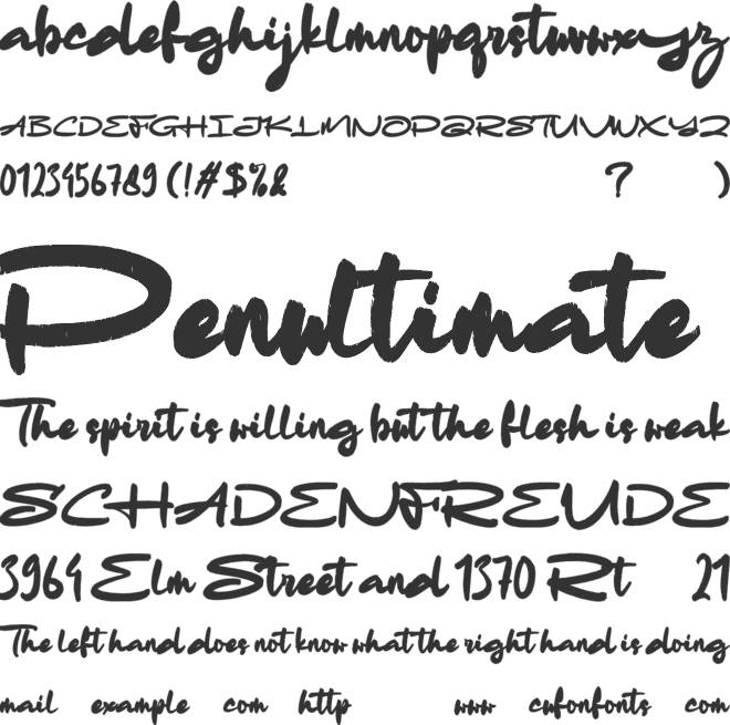 Beachiest font preview