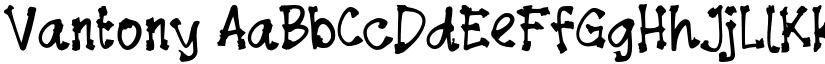 Vantony font