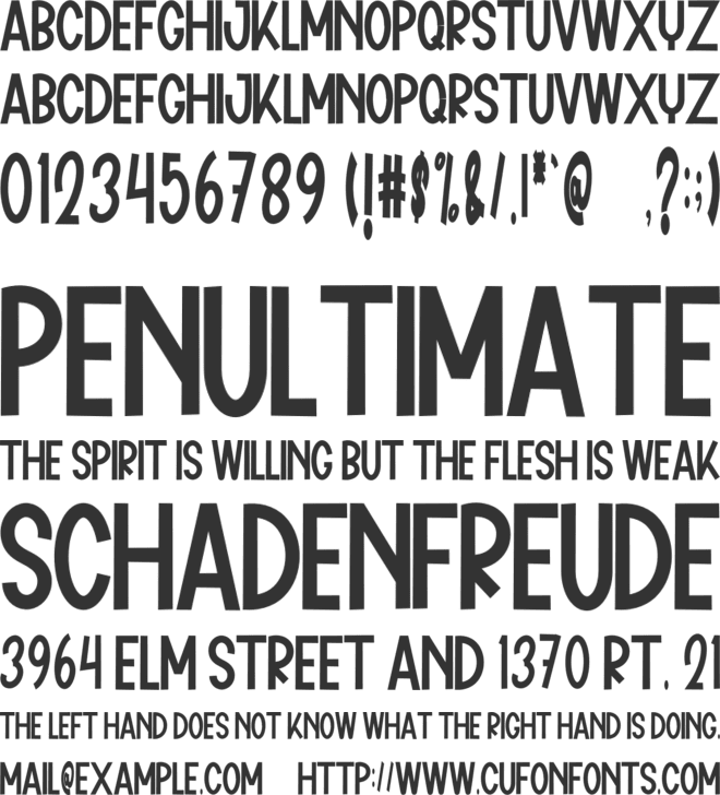 Candy People font preview