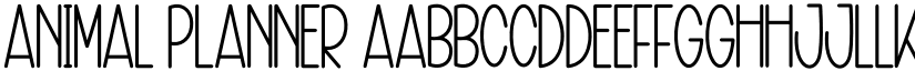 Animal Planner font