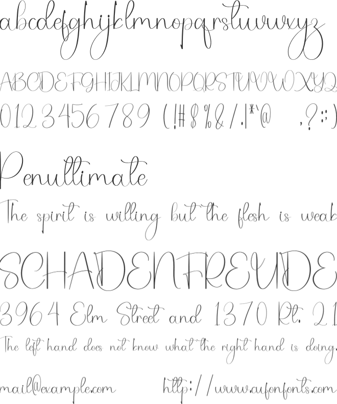 Dellinda font preview