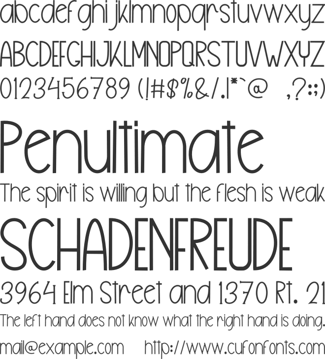 Meladine Handmade font preview