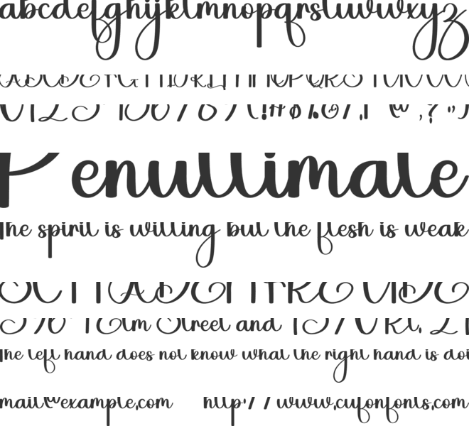 Smothing font preview