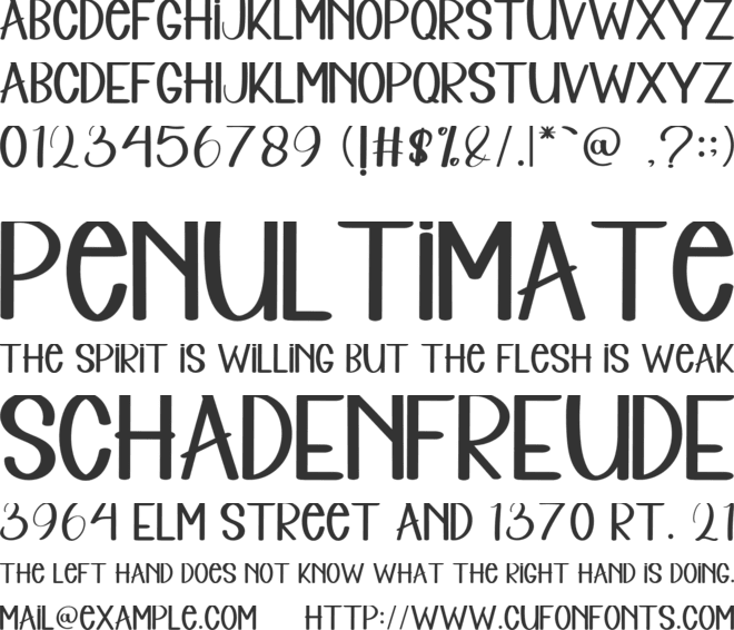Simple Tumbler font preview