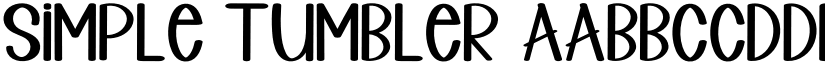 Simple Tumbler font