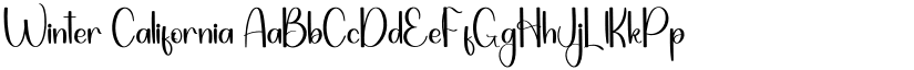 Winter California font