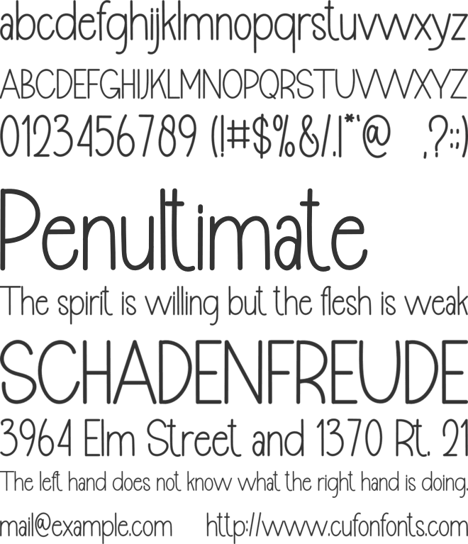 WILDWOOD font preview