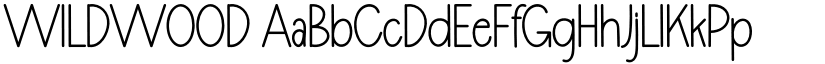 WILDWOOD font