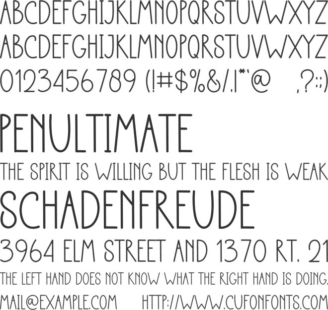 Salt Shake font preview