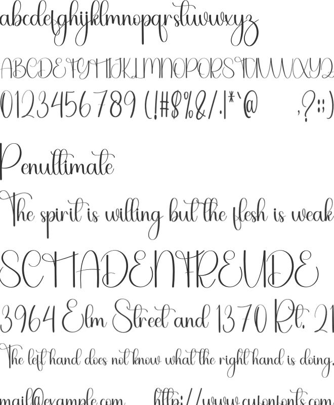 Snowing Outside font preview