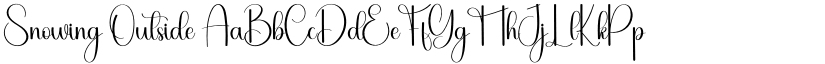 Snowing Outside font