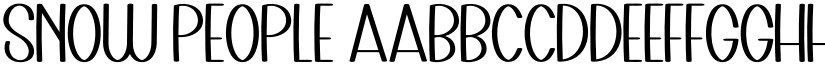 Snow People font