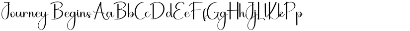Journey Begins font