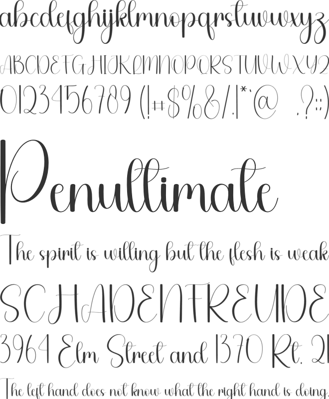 Somehere font preview