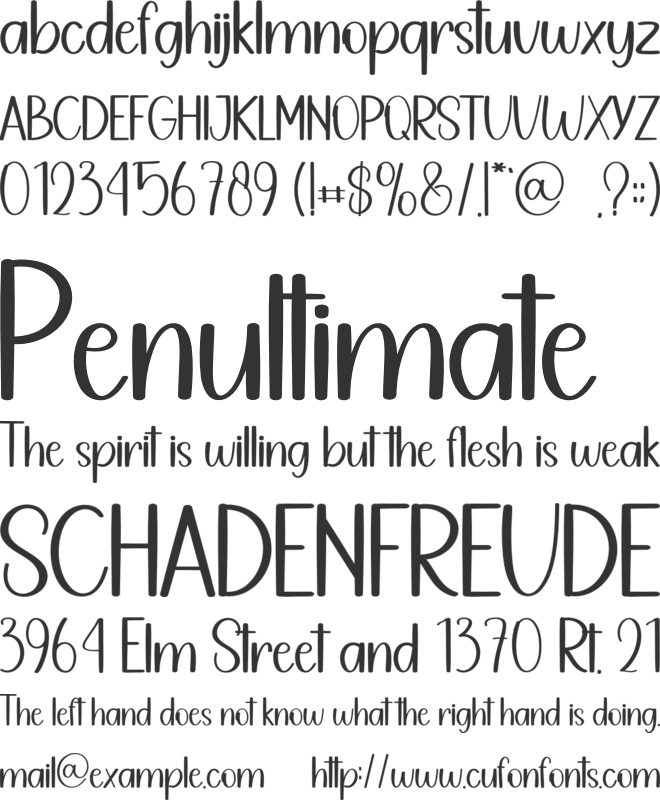Simple Organic font preview
