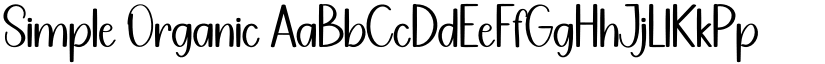 Simple Organic font