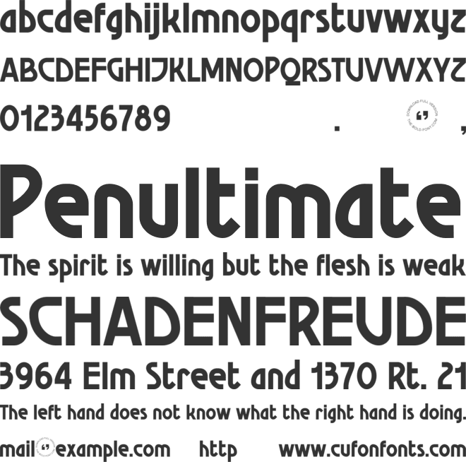 THE RETRO FONT font preview