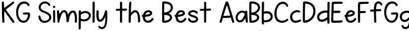 KG Simply the Best font