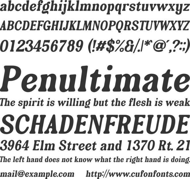 Strickland font preview