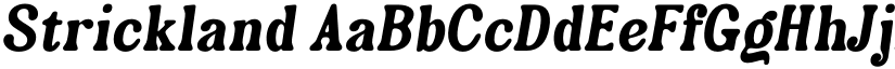 Strickland font