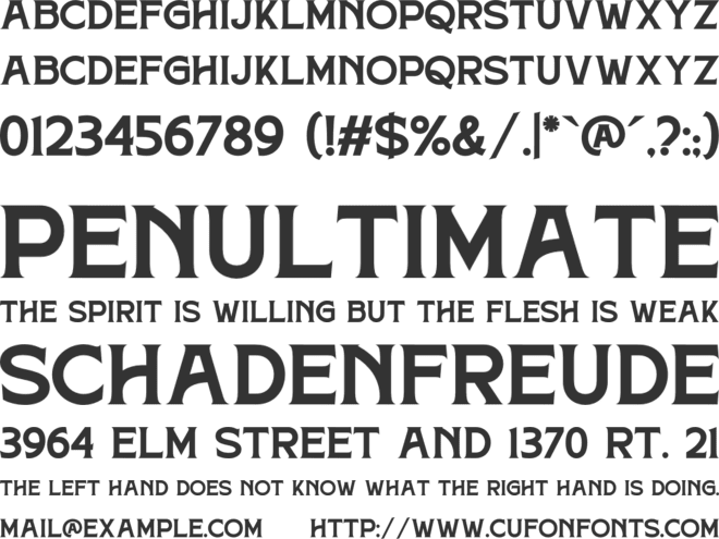 Necra font preview