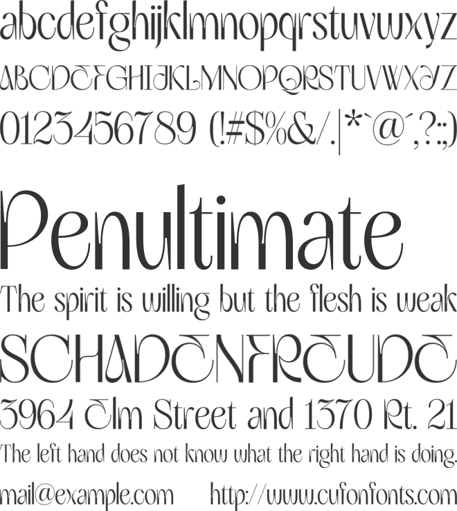 Gregonia font preview