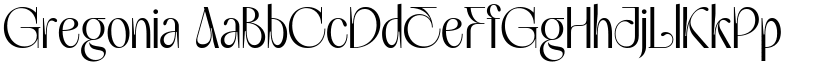 Gregonia font