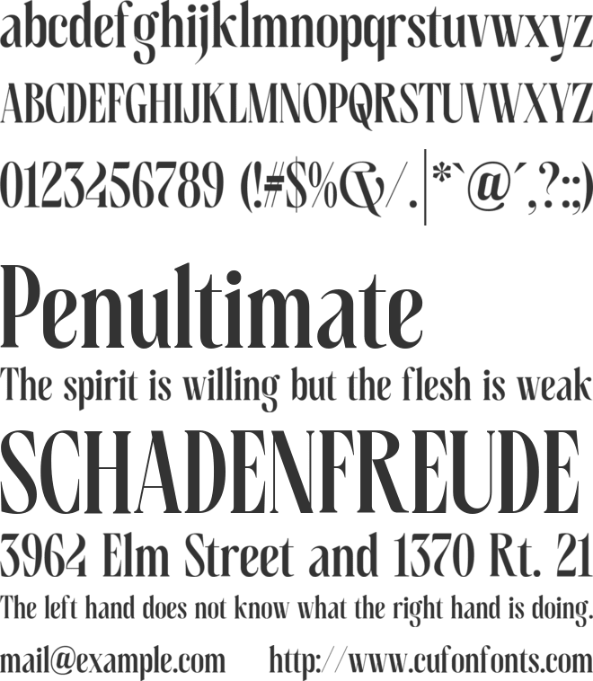 Rosseti font preview