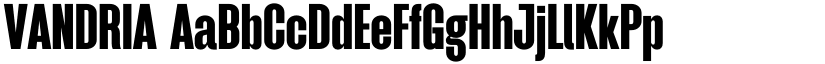 VANDRIA font