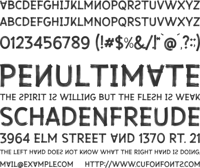 Vanquish font preview
