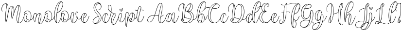 Monolove Script font