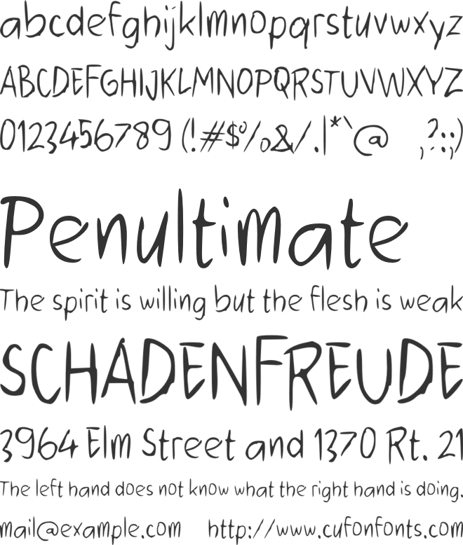 Vaedamon font preview