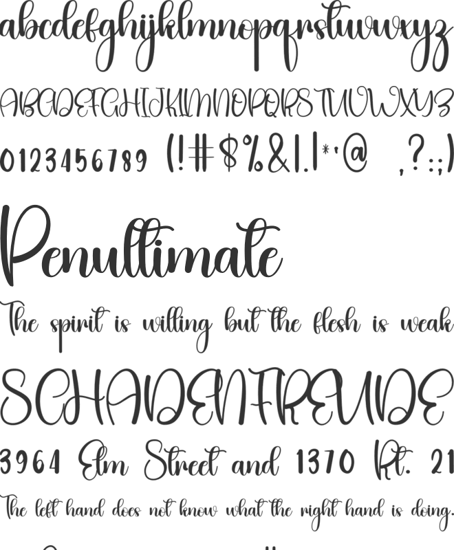 Autumn  Memories font preview