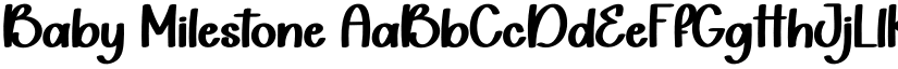 Baby Milestone font