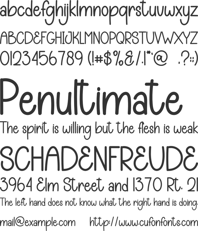 Art School font preview