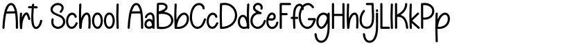 Art School font