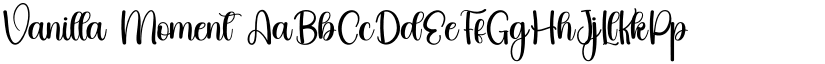 Vanilla Moment font