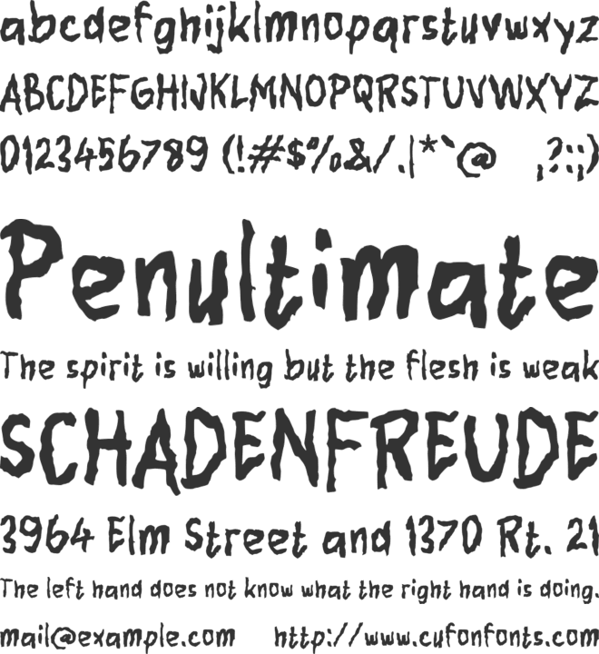 Vadlank font preview