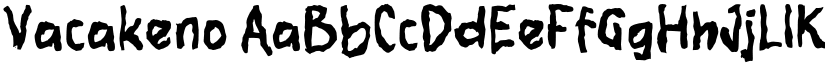 Vacakeno font