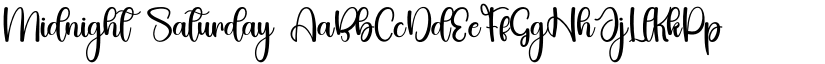 Midnight Saturday font
