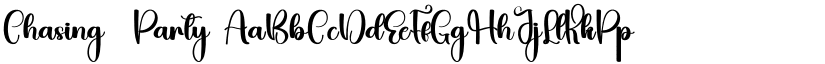 Chasing  Party font